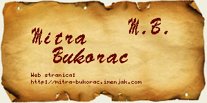 Mitra Bukorac vizit kartica